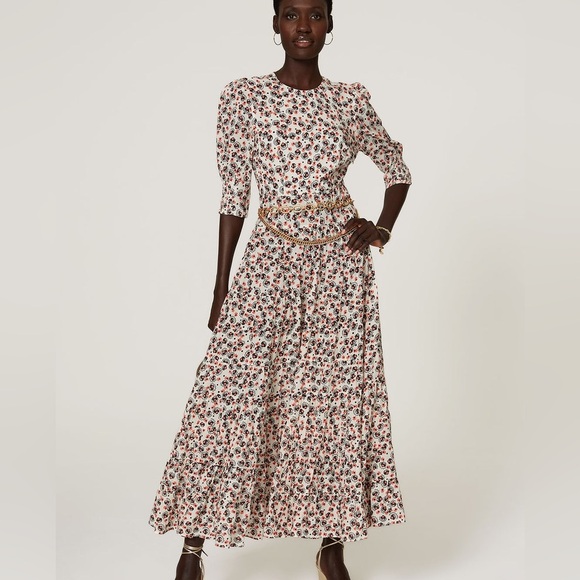 $390 retail ~ RIXO Multicolor Floral Long Sleeve Dress size xs - Picture 8 of 8